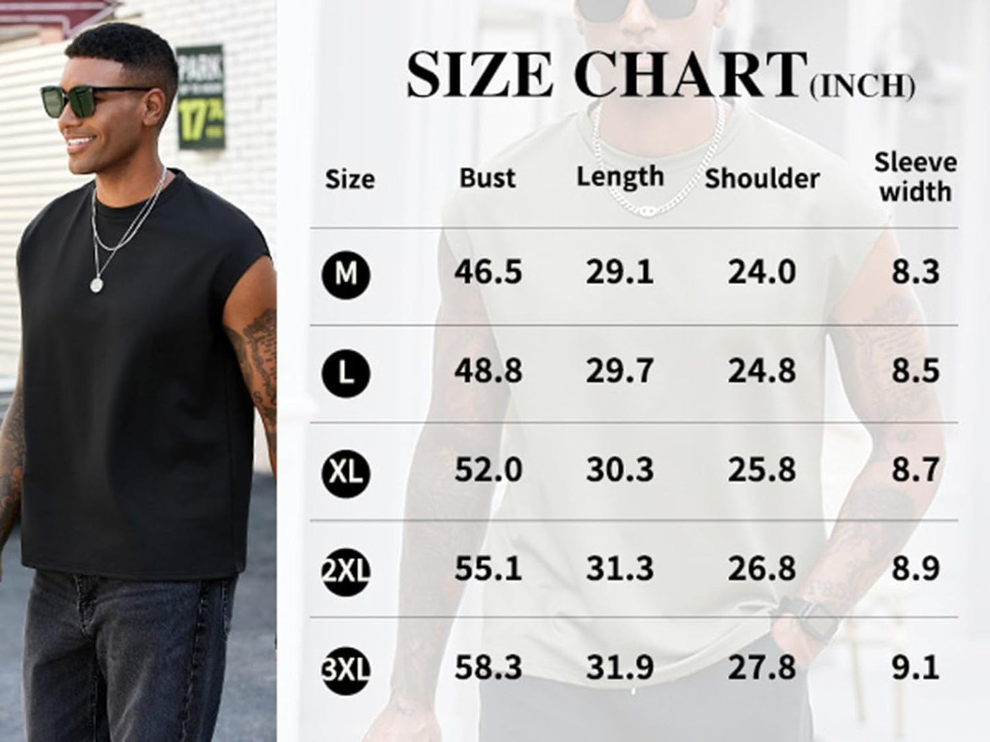 Skiennix Men's Sleeveless Workout Tank Top - Oversized Muscle Gym Tee | Casual Crew Neck Design