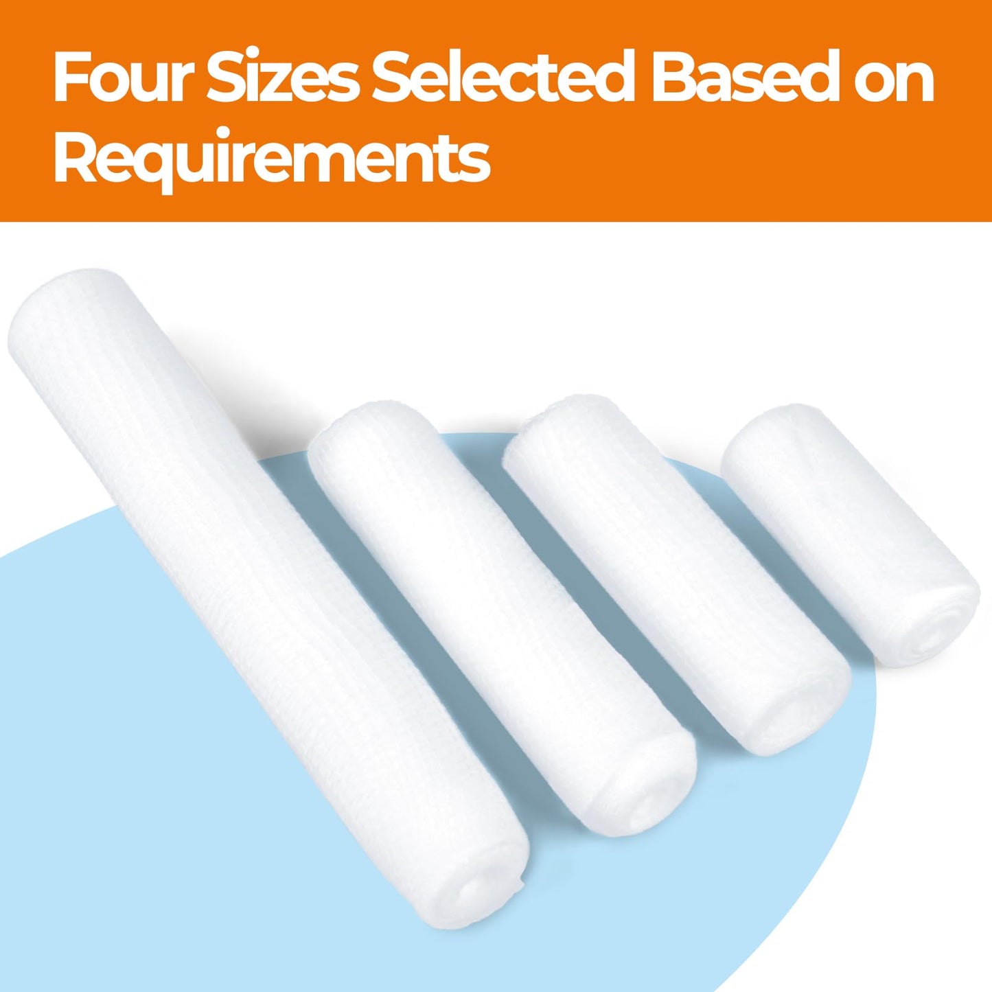 Gauze Rolls Bandages 4in x 4.1yds, 24 Rolls Conforming Stretch Gauze Bandage 4 Inch, Individually Wrapped Includes Medical Tape