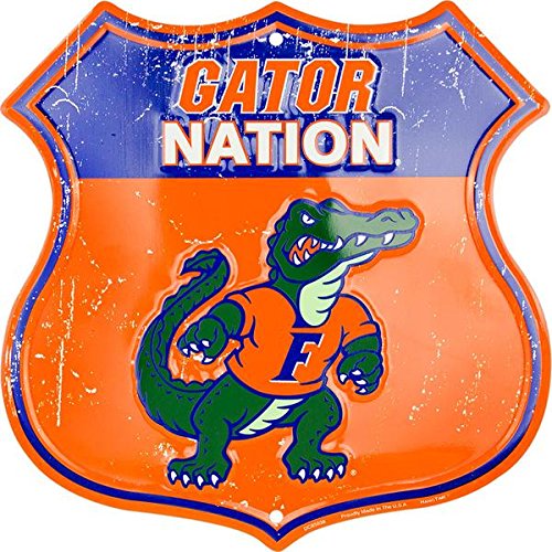 University of Florida Gator Nation Route Sign - 12" Aluminum