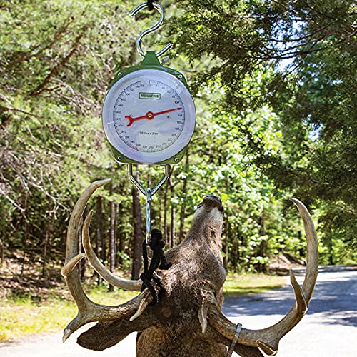 Moultrie 550 Lb Big Game Scale - All-Steel Frame, Large Easy-Read Dial, Two S-Hooks Included, MFA-15007