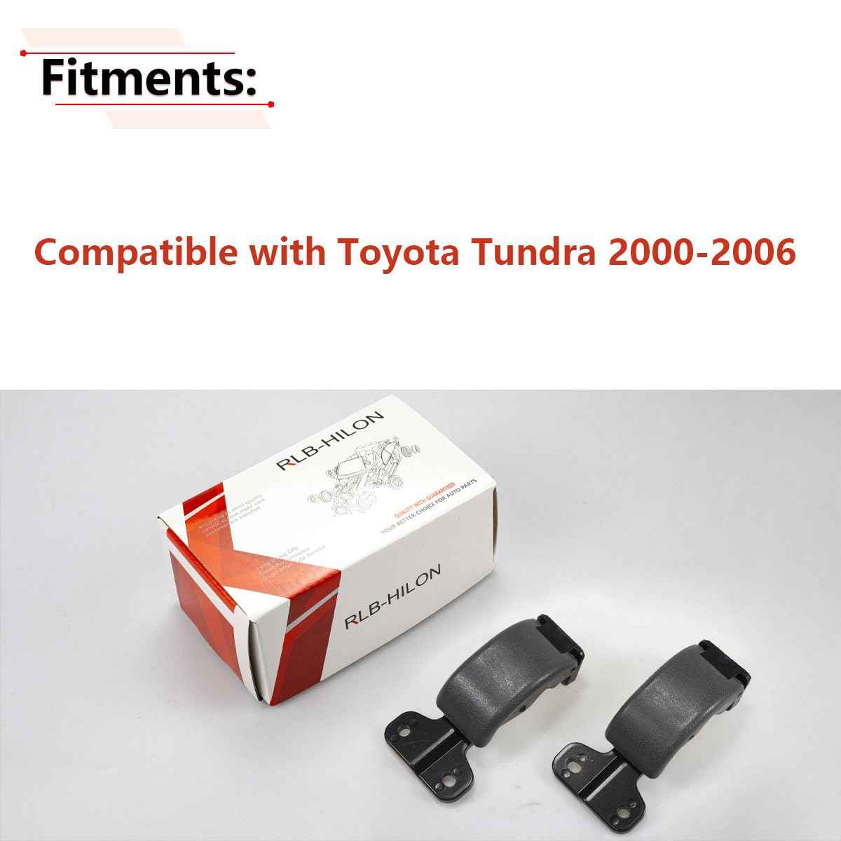RLB-HILON 1Pair Rear Quarter Window Latch Compatible with Toyota Tundra 2000 2001 2002 2003 2004 2005 2006, Gray Color