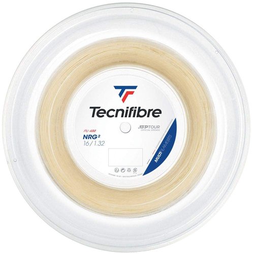 Tecnifibre NRG2 Multifillament Tennis String (Natural) (16g/1.32 mm) Reel (200M/360 FT)
