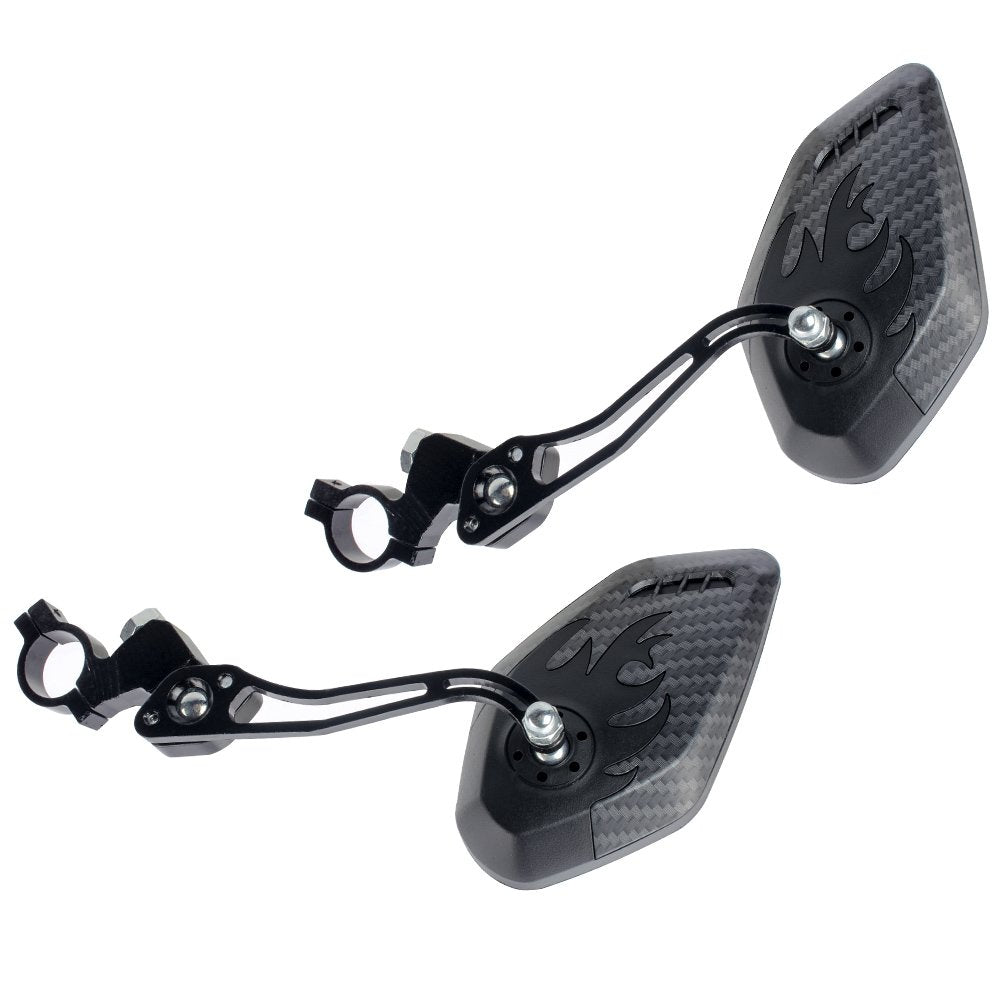 GES Bike Mirrors - 360 Degree Adjustable Bicycle Cycling Rear View Helmet Mirror for Mountain Bike, Electric Bike - 2 Packs of Safety Rearview Mirror