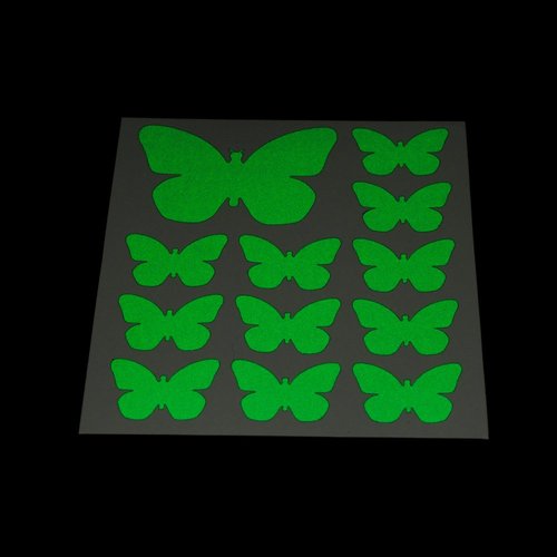 RydeSafe Reflective Decals - Butterflies Kit (Green)