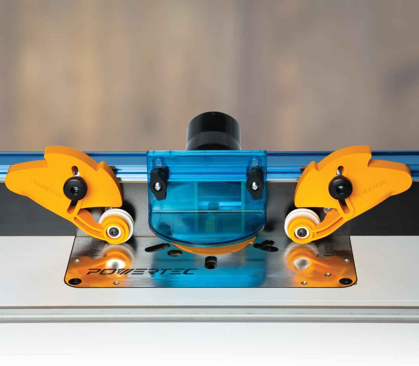 POWERTEC Adjustable Roller Stock Guide for Table Saw & Router - Enhance Safety & Reduce Kickback (Model 71935)