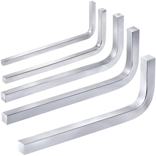 Pndeyo 5pcs Square Head Wrench Set, L Shaped Square Key Screwdriver Kit, Chromium Vanadium Steel Square Head Allen Wrench for Pocket Hole Screws- 3mm 4mm 5mm 6mm 7mm