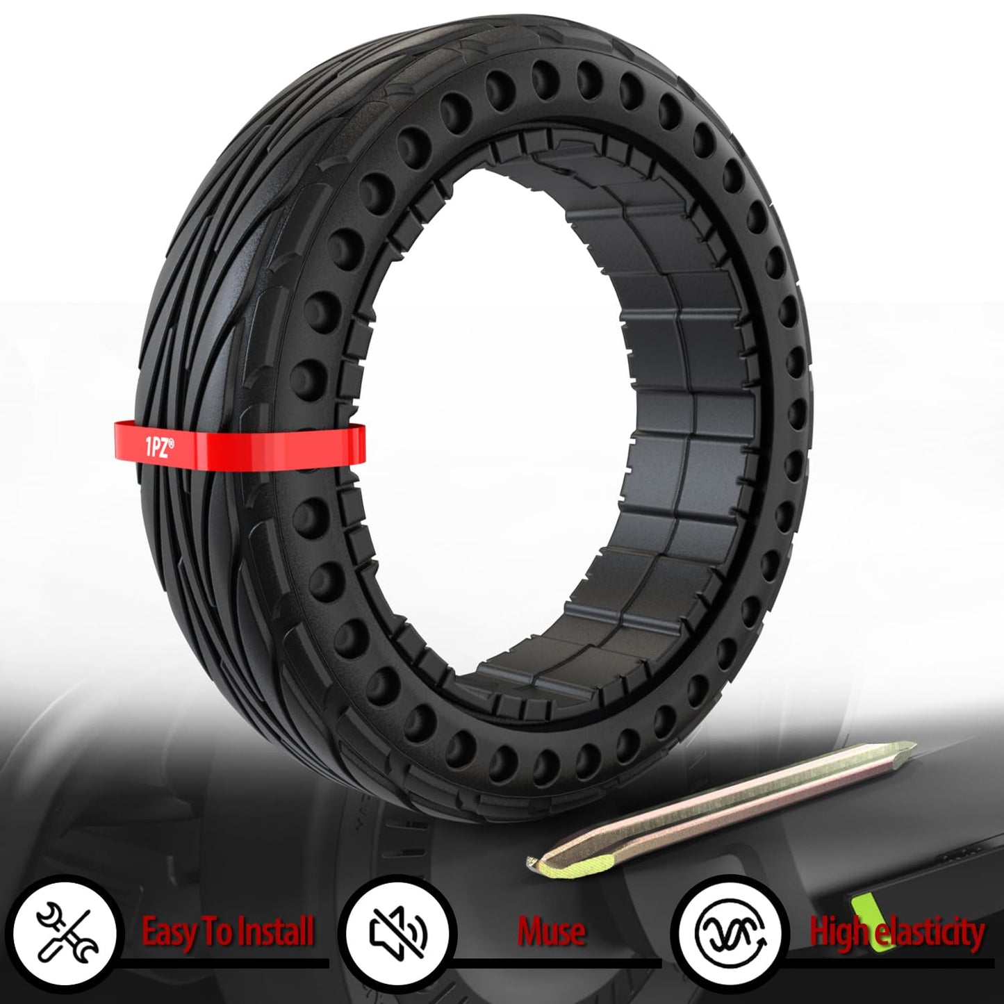 1PZ Comfort Tire 10-2.75 for Electric GoKart Pro and Gokart Bundle Rear Tire, Replacement for Ninebot by Segway S-MAX Self Balance Scooter, Gokart(with Ninebot S Max)