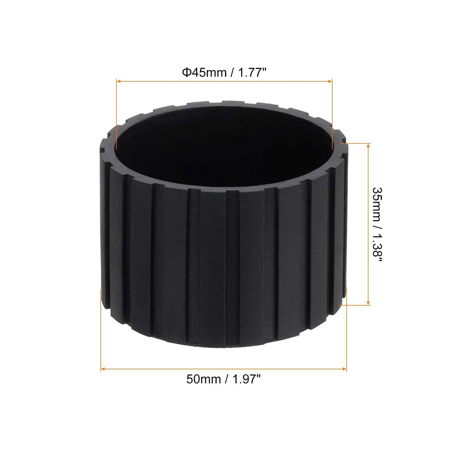 uxcell 4Pcs Chair Leg Tips Caps, 1-3/4" PVC Non-Slip Feet End Caps Cover, Round Chair Leg Floor Protectors for Furniture, Black