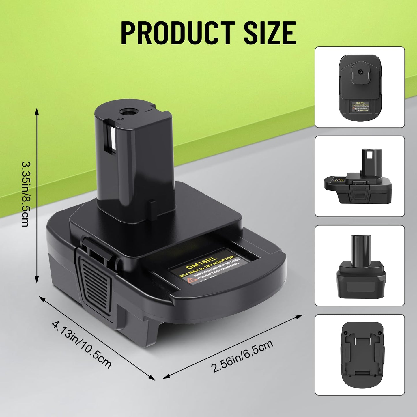 Kzreect Battery Adapter Compatible with DeWalt 18V/20V & Compatible with Milwaukee 18V to Work for Ryobi One+ 18V Tools (No USB Port)