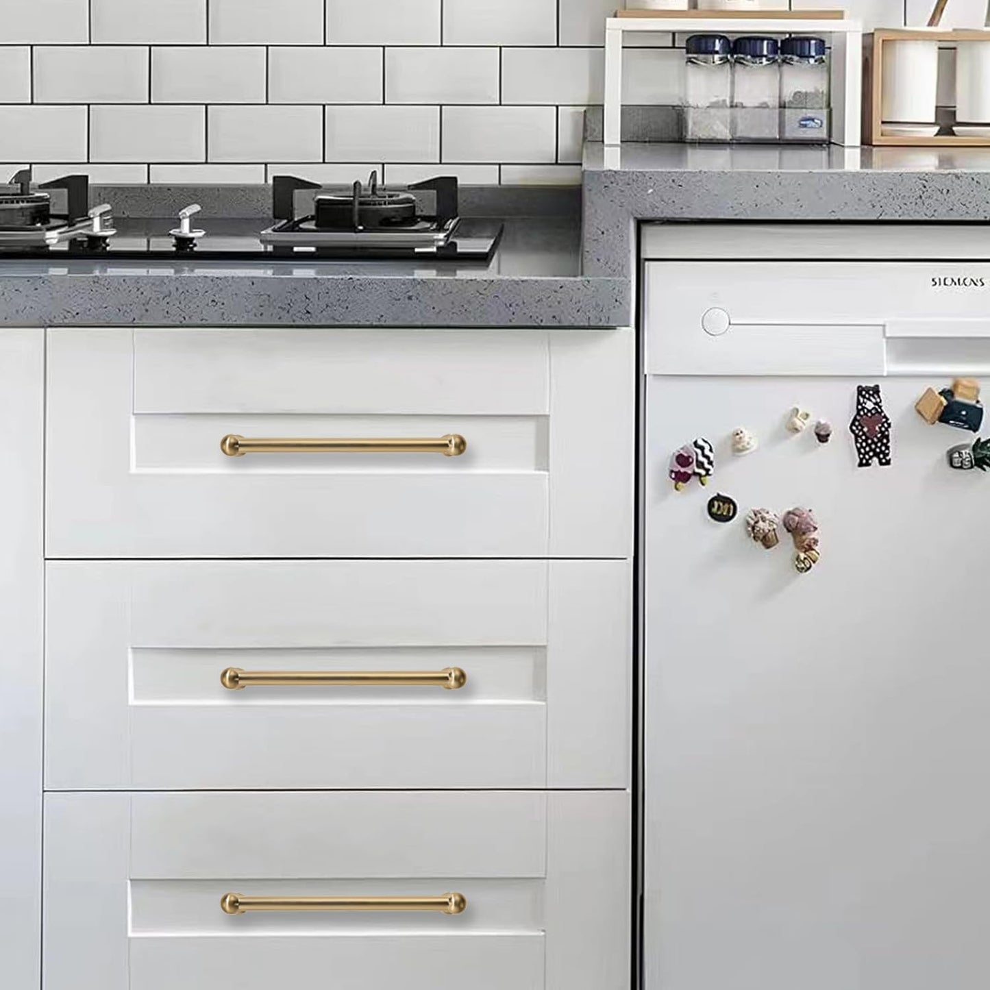 ZAUYX 10 Pack 10 Inch Hole Center Champagne Bronze Cabinet pulls Solid Heavy Duty Drawer Handles Dresser Handles Cabinet Handles Bathroom Cabinet Handles