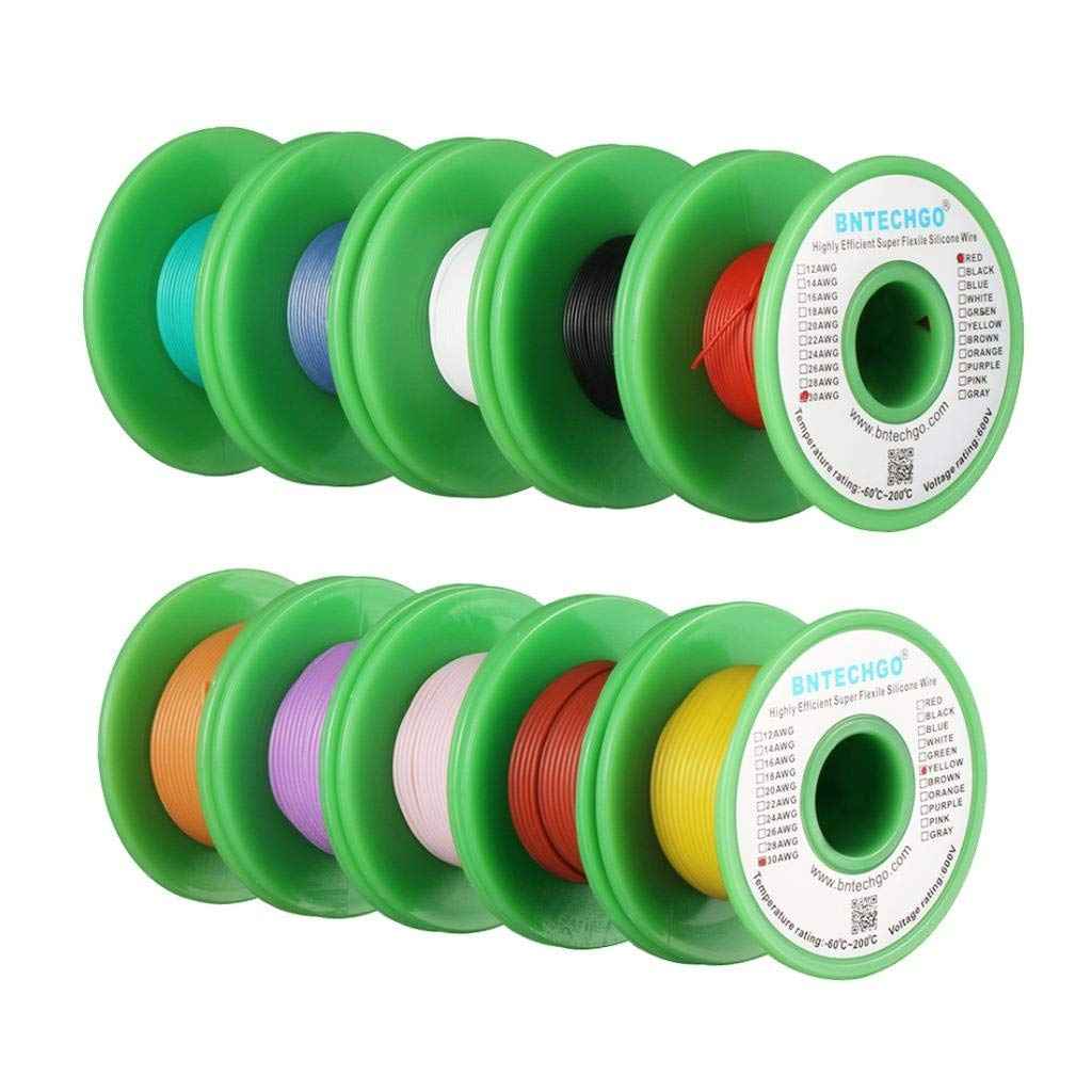 16 AWG Silicone Wire Kit - 10 Colors, 25 ft Each, Flexible Tinned Copper