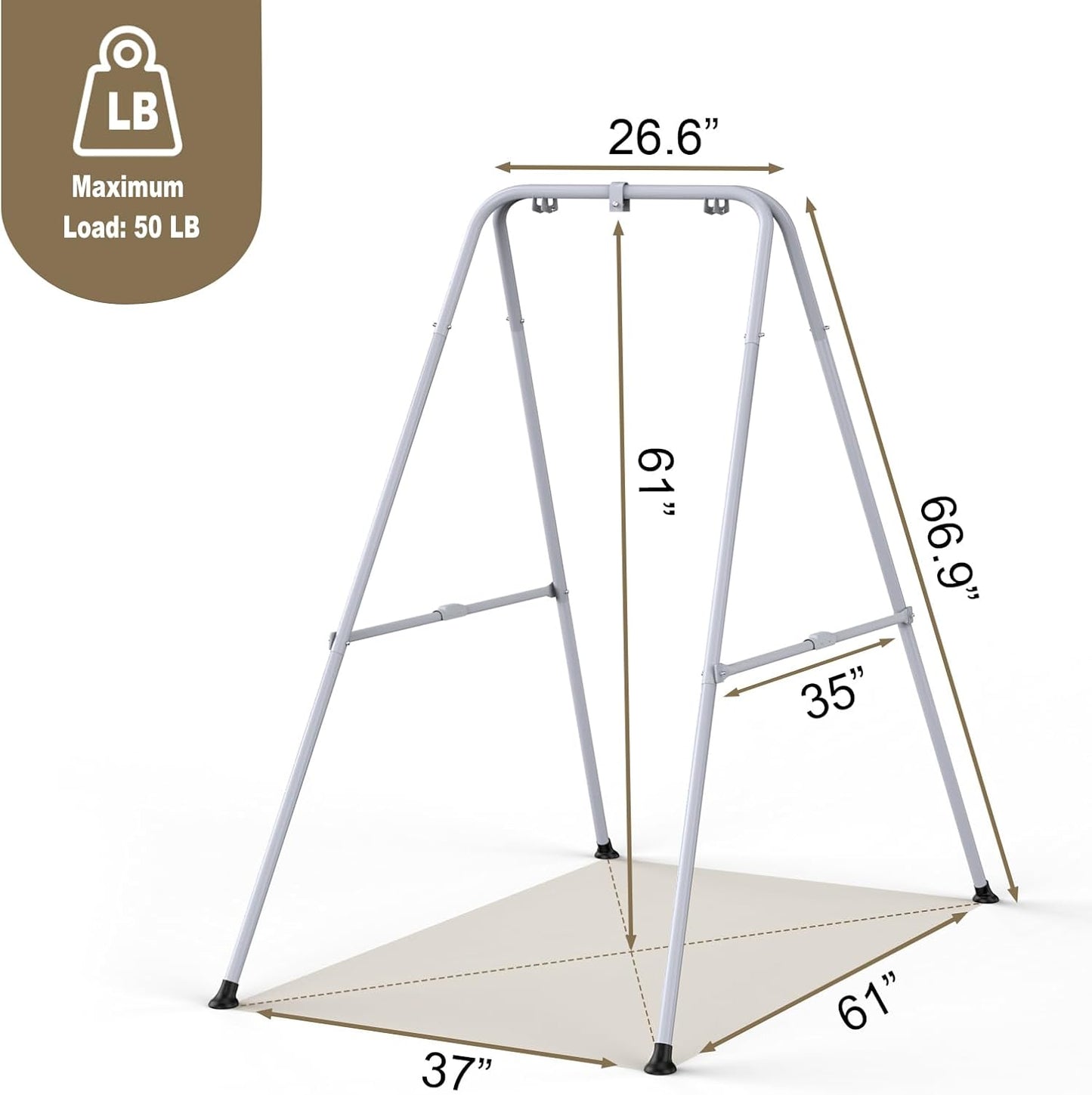 Skiennix 2-in-1 Baby Jumper & Swing - Versatile Indoor/Outdoor Use, Foldable Stand (Black)