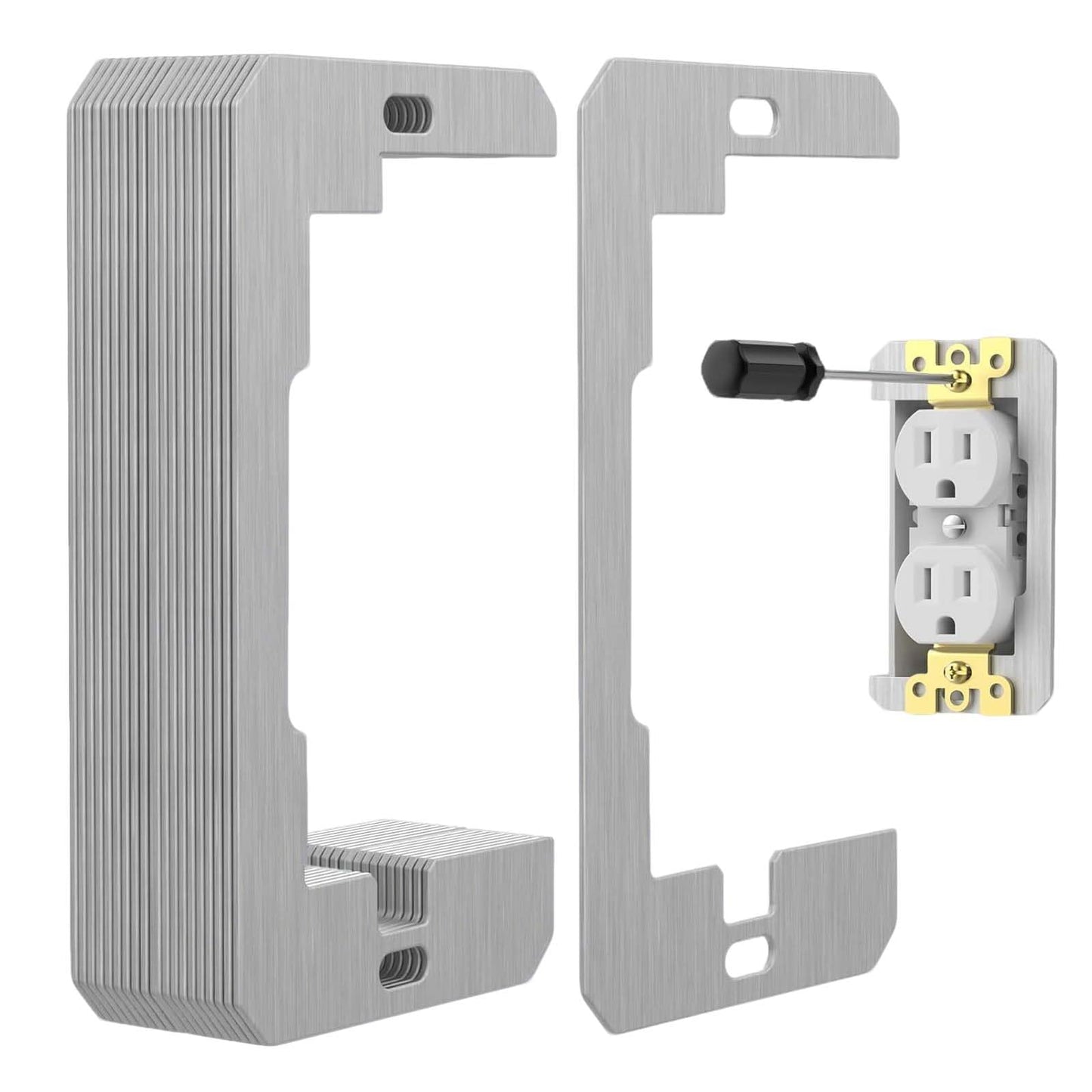 20 Pcs Wall Plate Spacer,Spacers for Electrical Outlets, Metal Flush Fit Device Leveling Plates for Electrical Outlet Repair, Fix Loose Outlets and Electrical Boxes