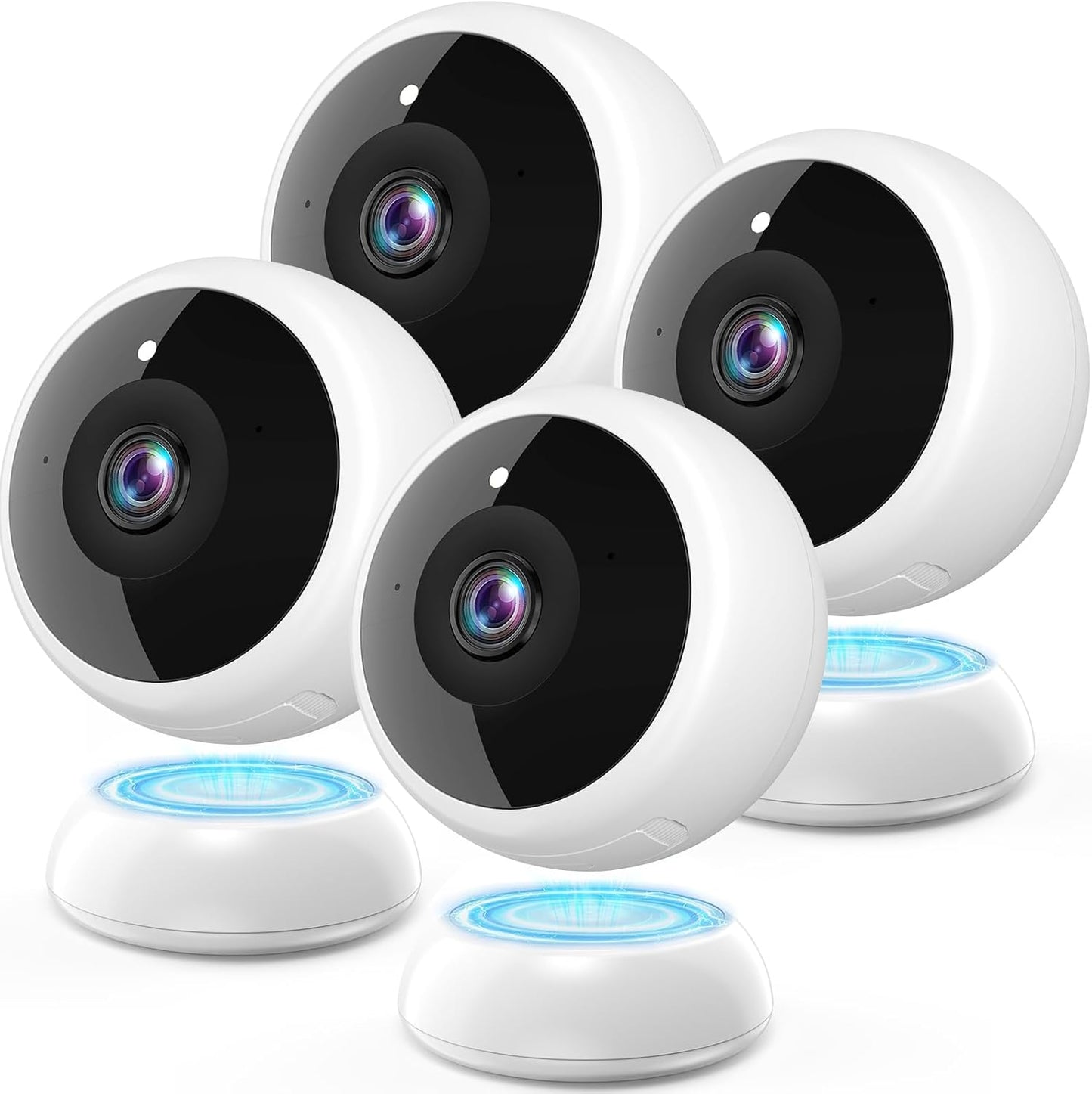 Wireless 2K HD Magnetic Security Camera - AI Motion Detection, 2-Way Audio, Night Vision