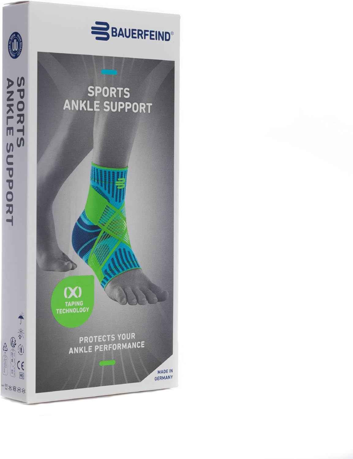 Bauerfeind Ankle Support Brace - Lightweight Compression for Stabilization & Protection