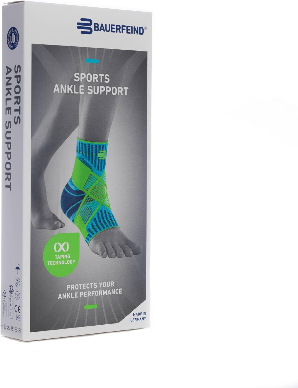 Bauerfeind Ankle Support Brace - Lightweight Compression for Stabilization & Protection