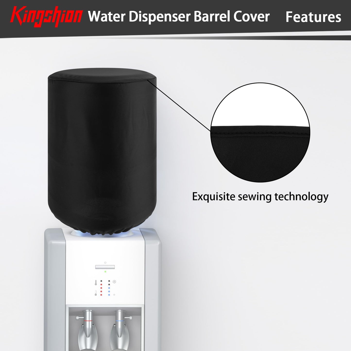 Kingshion Water Dispenser Barrel Cover for 5 Gallon Water Bottlem, Durable Fabric Water Cooler Covers, Elastic Fabric Bucket Decor Protector Cover, Reusable Furniture Standard Cover Protector For Home