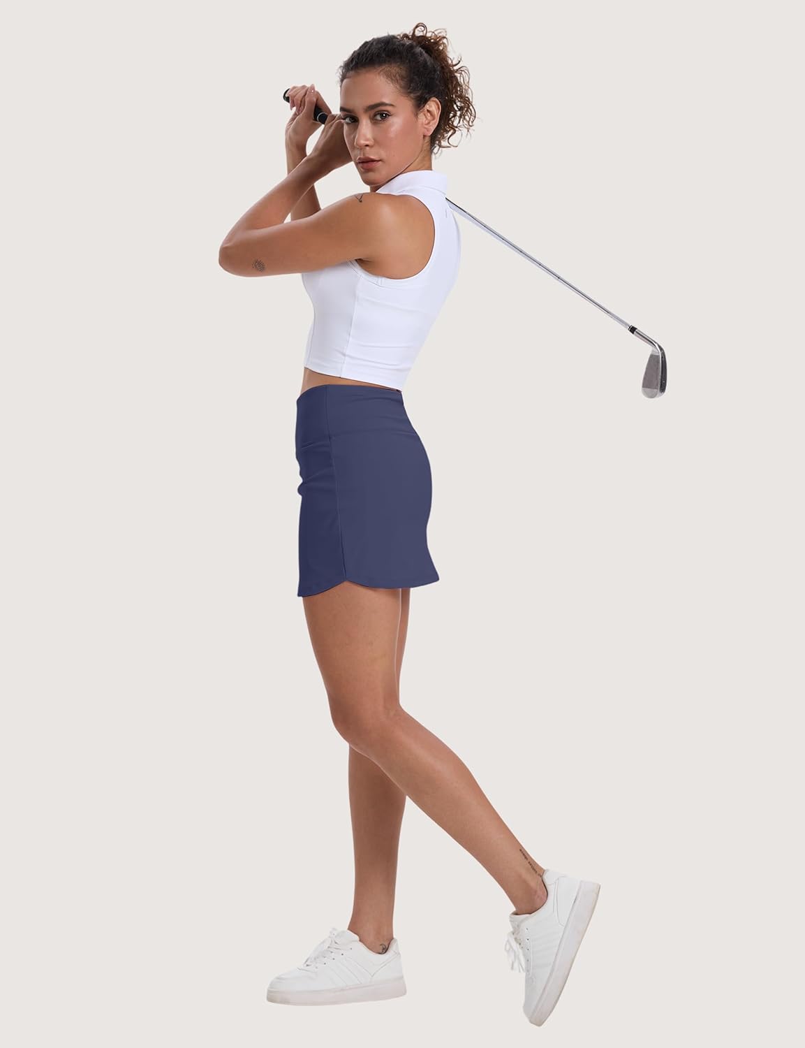 Skiennix Women's Golf Skirt - High Waisted Tennis Skorts with Shorts & Pockets for Active Wear