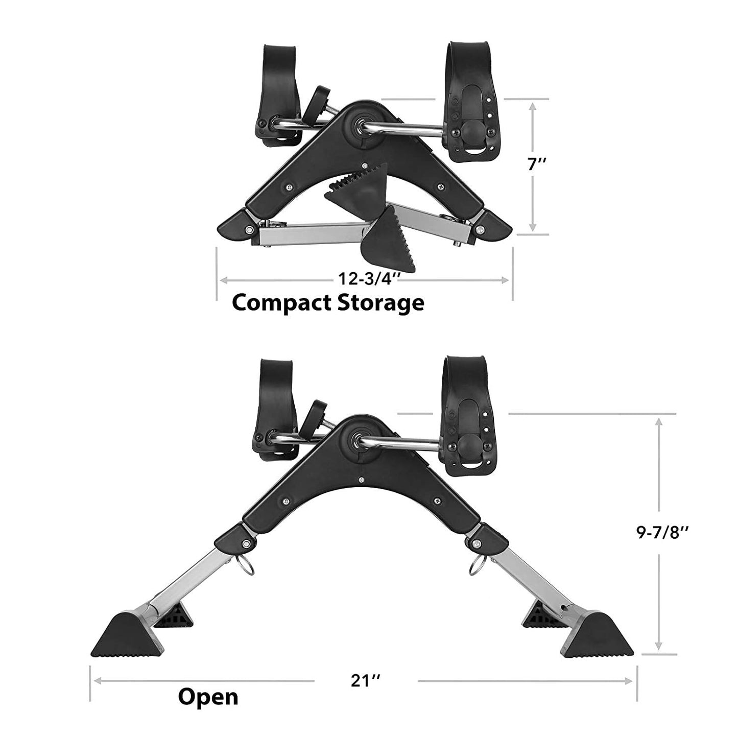 Node Fitness Foldable Under Desk Exercise Bike Portable Arm and Leg Pedal Exerciser