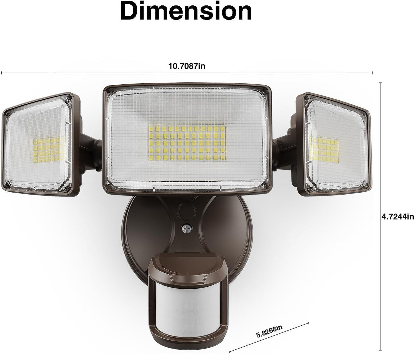 75W LED Motion Sensor Flood Light - Dusk to Dawn Outdoor Security Light, 7500LM, IP65 Waterproof