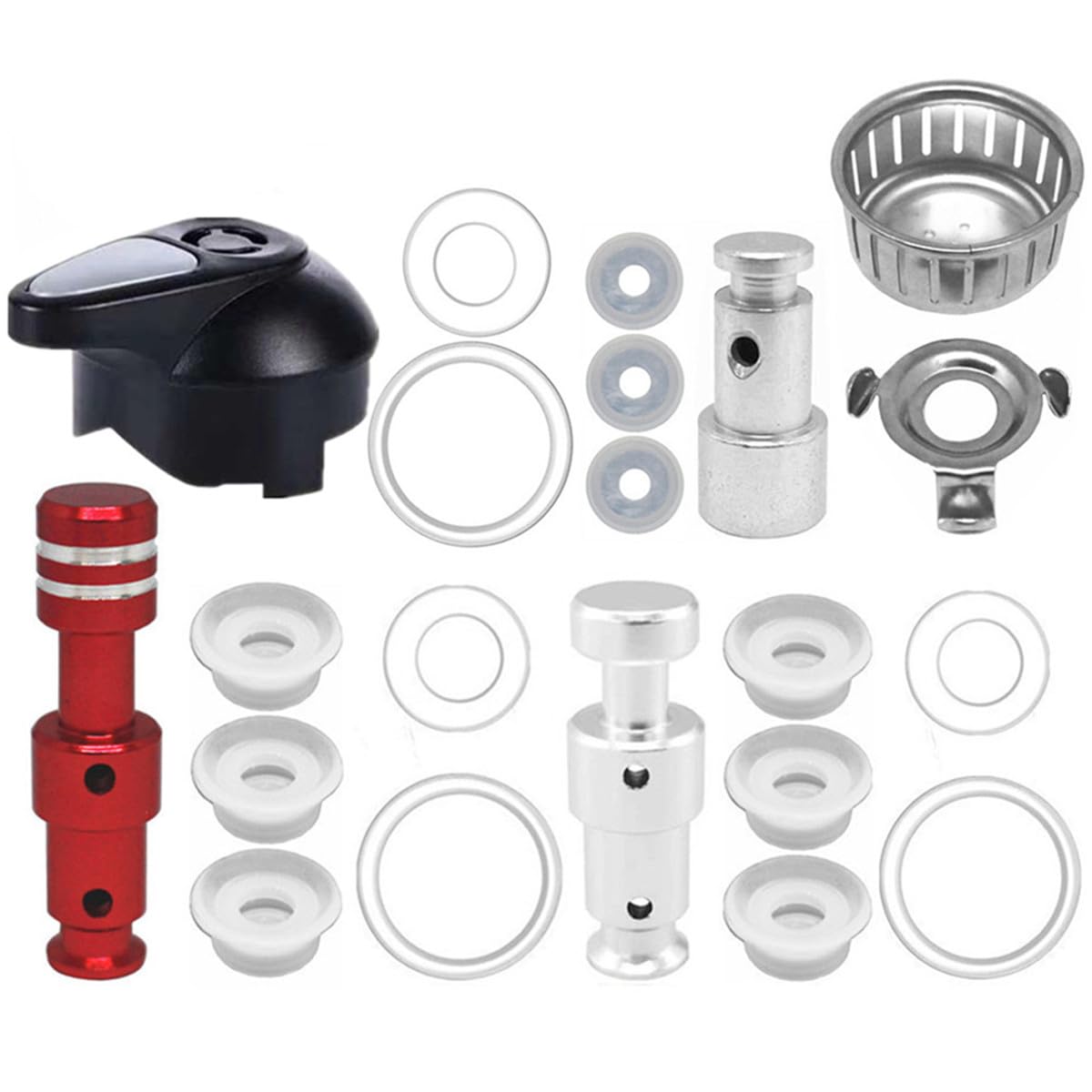 Generic Replacement Parts Steam Release Handle,Float Valve,Anti-Block Shield and Sealing Ring for Instant Pot LUX 3, 5, 6, 8 Quart, IP-LUX Mini,IP-LUX50,IP-LUX60 and IP-LUX80, DaoCheng21LUX, Silver