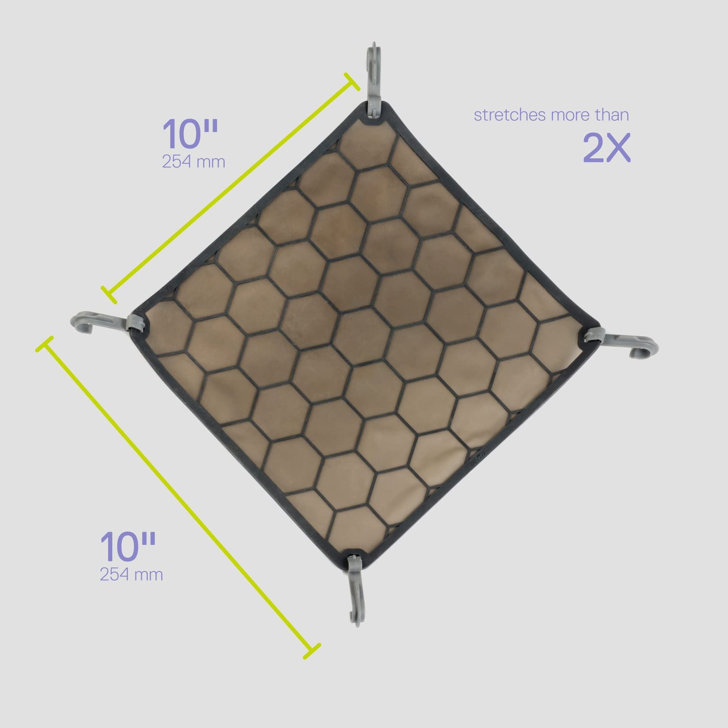 Delta Cycle ElastoTarp Bike Cargo Net - Weatherproof Silicone Stretch Cover Bicycle Rack Net, Kayak Cargo Net Keeps Luggage Dry and Secure