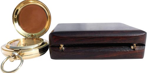 Brass Compass Gift with Wooden Box β Inspirational Graduation Gift for Son, Boys, College, High School, Motivational Keepsake for Him, Unique Birthday Gift Idea, Meaningful Keepsake with Card Included