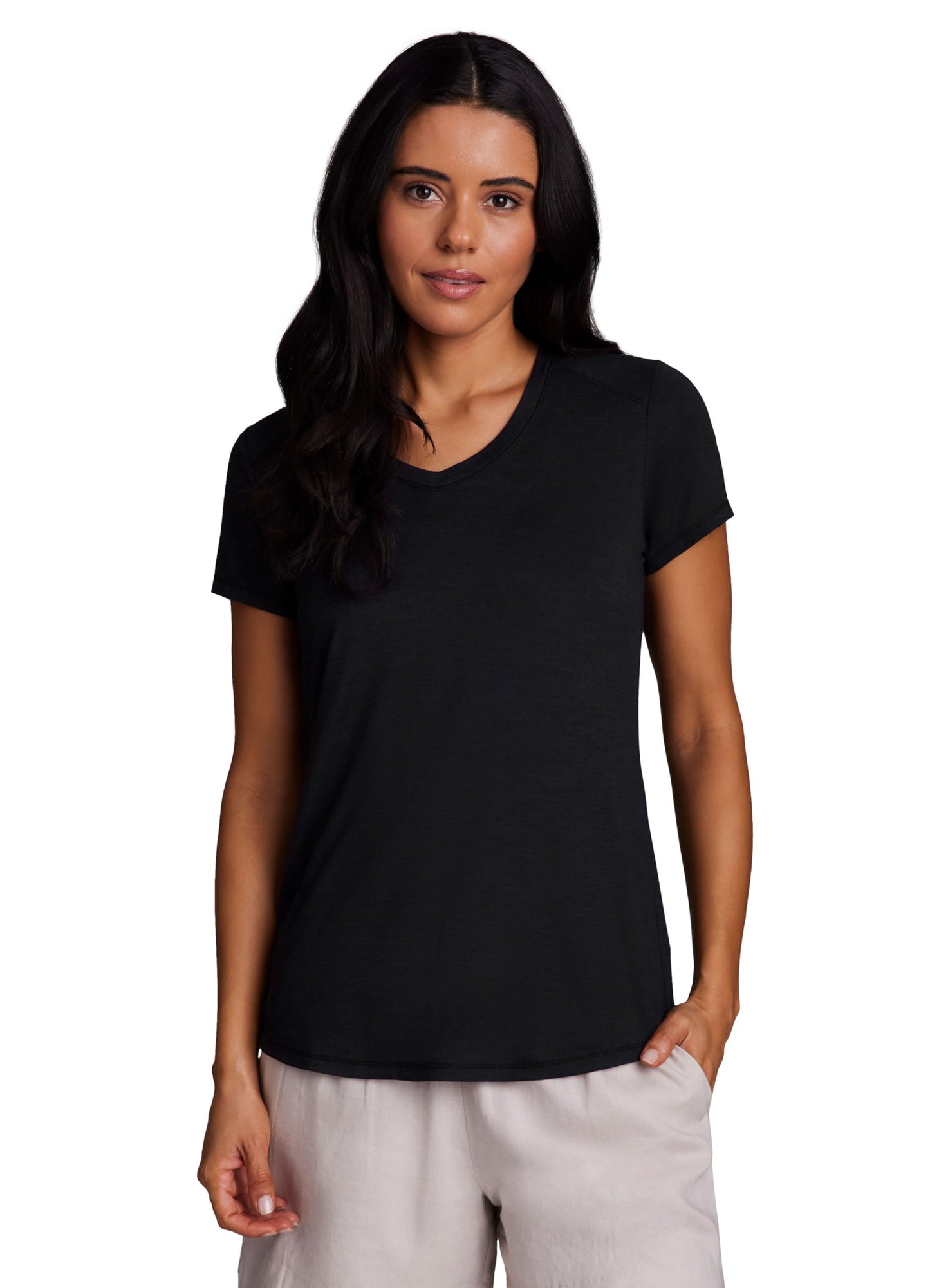 RBX Active Running Shirt for Women, Buttery Soft Lightweight Space Dye V-Neck T-Shirt Mystical Purple M