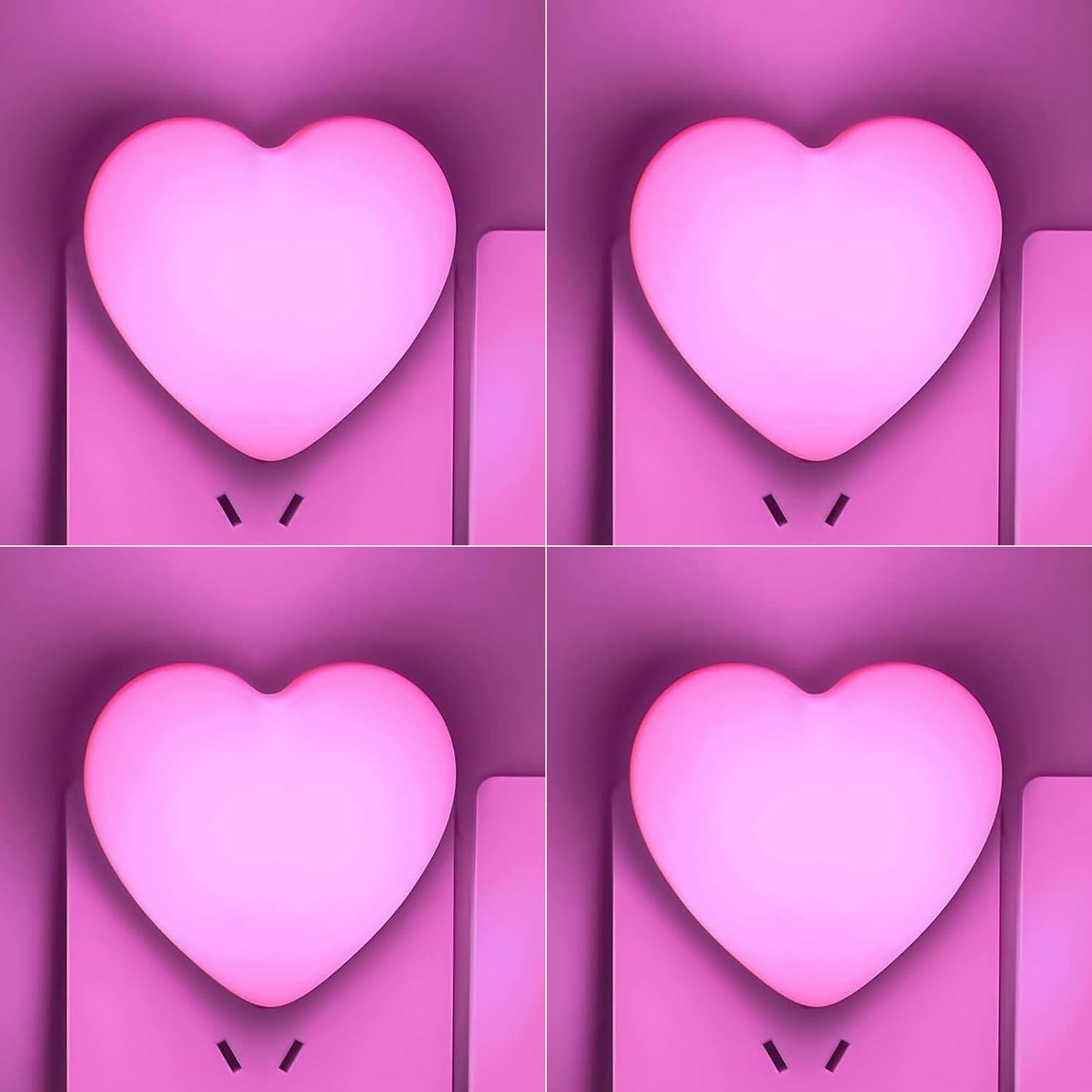 INZU Night Lights Plug into Wall, LED Night Light for Kids, Cute Nightlight with Auto Dusk to Dawn Sensor, LED Nightlight with Soft Warm Light for Bedroom, Nursery, Bathroom, Hallway (4Pack Pink)