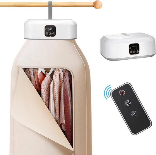 Portable Mini Clothes Dryer with Remote Control - Compact Electric Drying Machine for Travel & Home