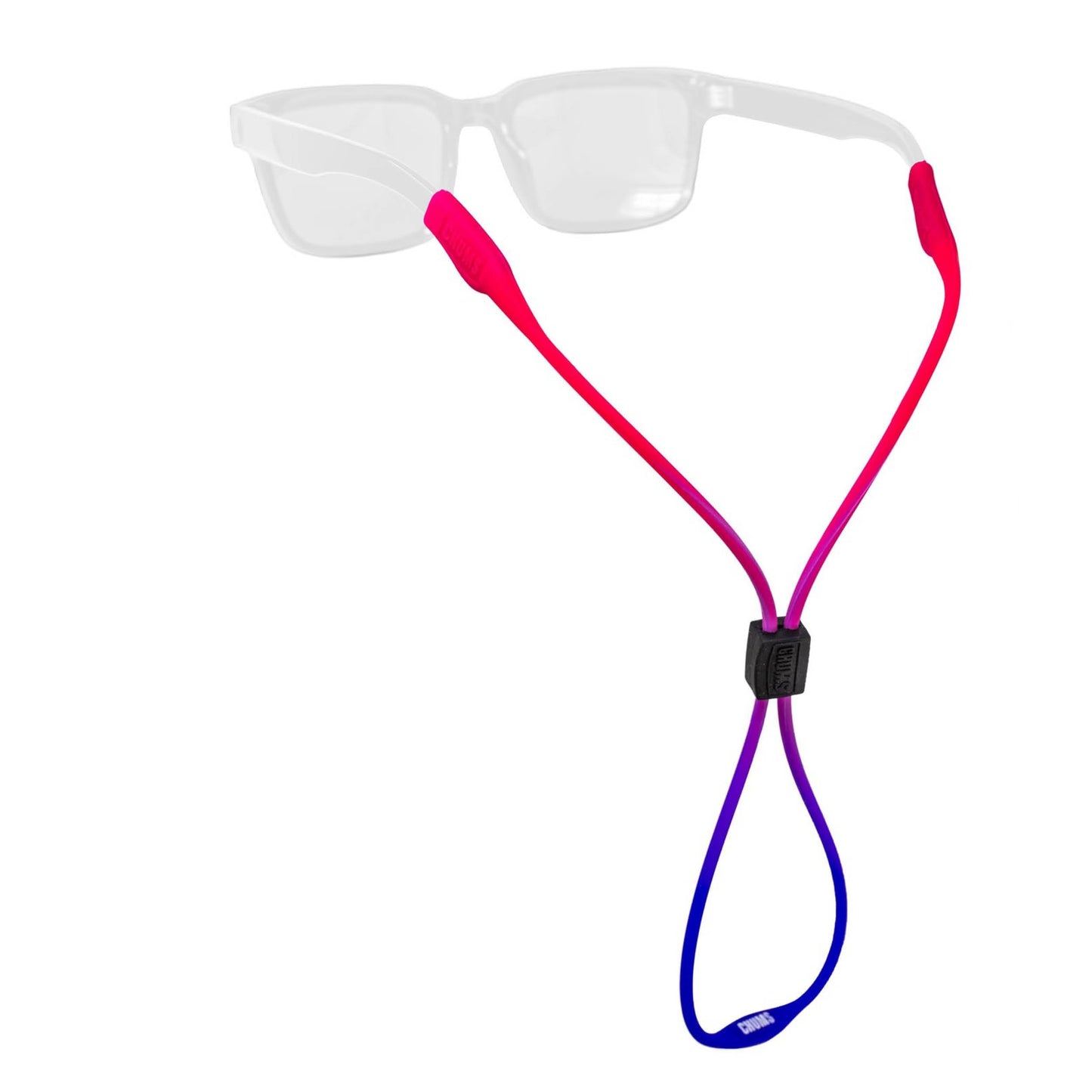 Chums Slim Retainer - Adjustable Eyewear Keeper - Thin Silicone Safety Eyewear Retainer for Women & Men (Pink/Plum)