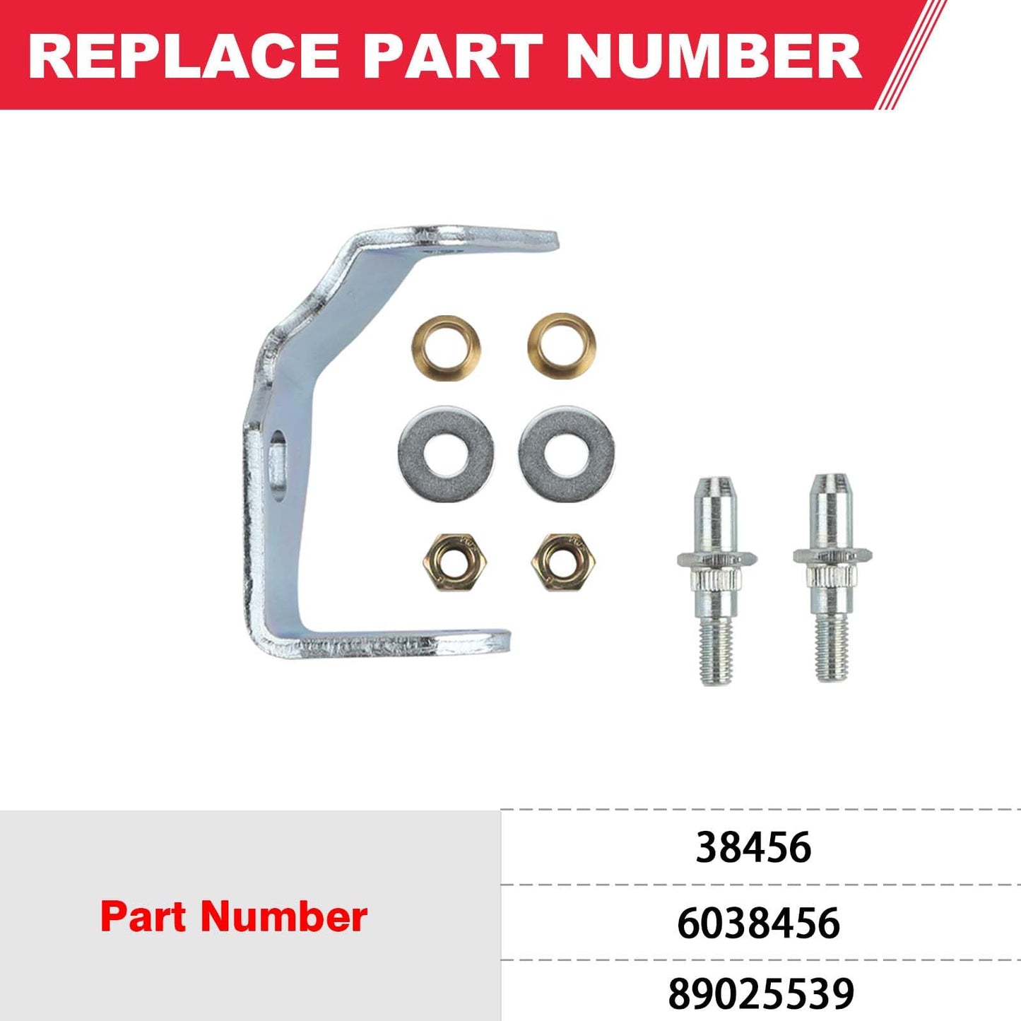 38456 Front LH Driver Side Door Hinge Pin and Bushing Kit Fits for Chevy Silverado GMC Sierra Yukon Cadillac Replaces# 6038456 89025539