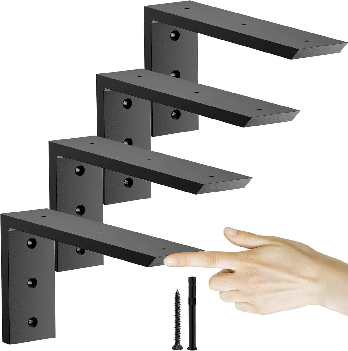 16-Inch Heavy Duty Countertop Support Brackets - 3 Pack for Granite, Quartz & Wood