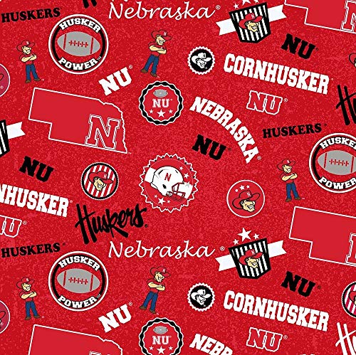 University of Nebraska Cotton Fabric - 100% Cotton, 43 Inches Wide