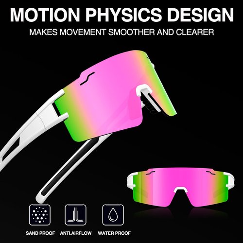 FMY Polarized Cycling Glasses Youth Baseball Glasses for Men Women,UV400 Protection Sports Sunglasses for Running Driving