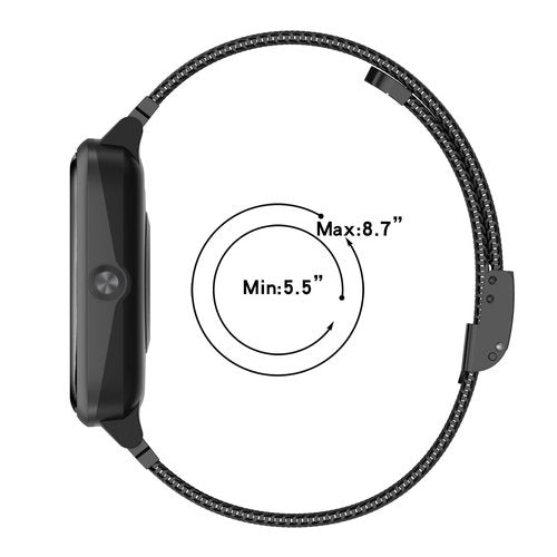 FitTurn 2 Pack for Wahoo ELEMNT Rival Watch Bands, Replacement Grids Thin Stainless Steel Mesh Loop Snap Clasp Strap for Wahoo ELEMNT Rival Running/Multisport GPS Smartwatch