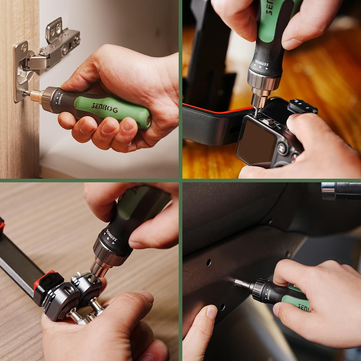 SENROG 24 in 1 Multi-Bit Ratcheting Screwdriver, Magnetic Interchangeable Ratchet Screwdriver with Changeable Bits(Phillips,Slotted,Hex,Square,Torx)for Home,Work,DIY.