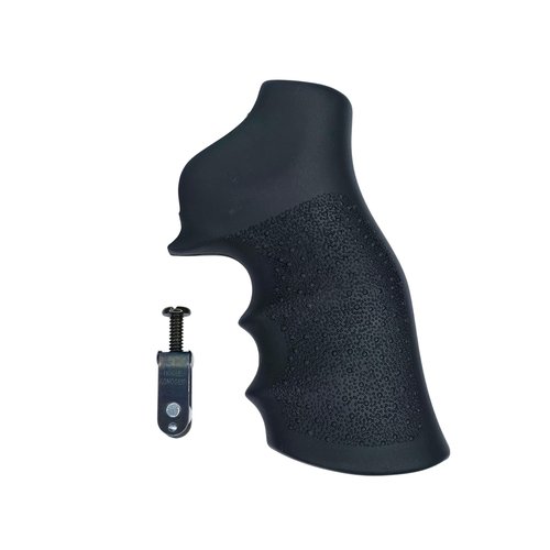 Hogue OverMolded Rubber Grip for Ruger GP100 & Super Redhawk, Black - 80000