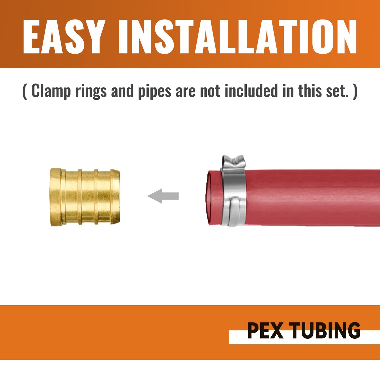 SUNGATOR Pex Fittings 3/4 Inch, 6-Pack 3/4" Pex Plug End Cap, No Lead Brass, NSF, UPC Certified