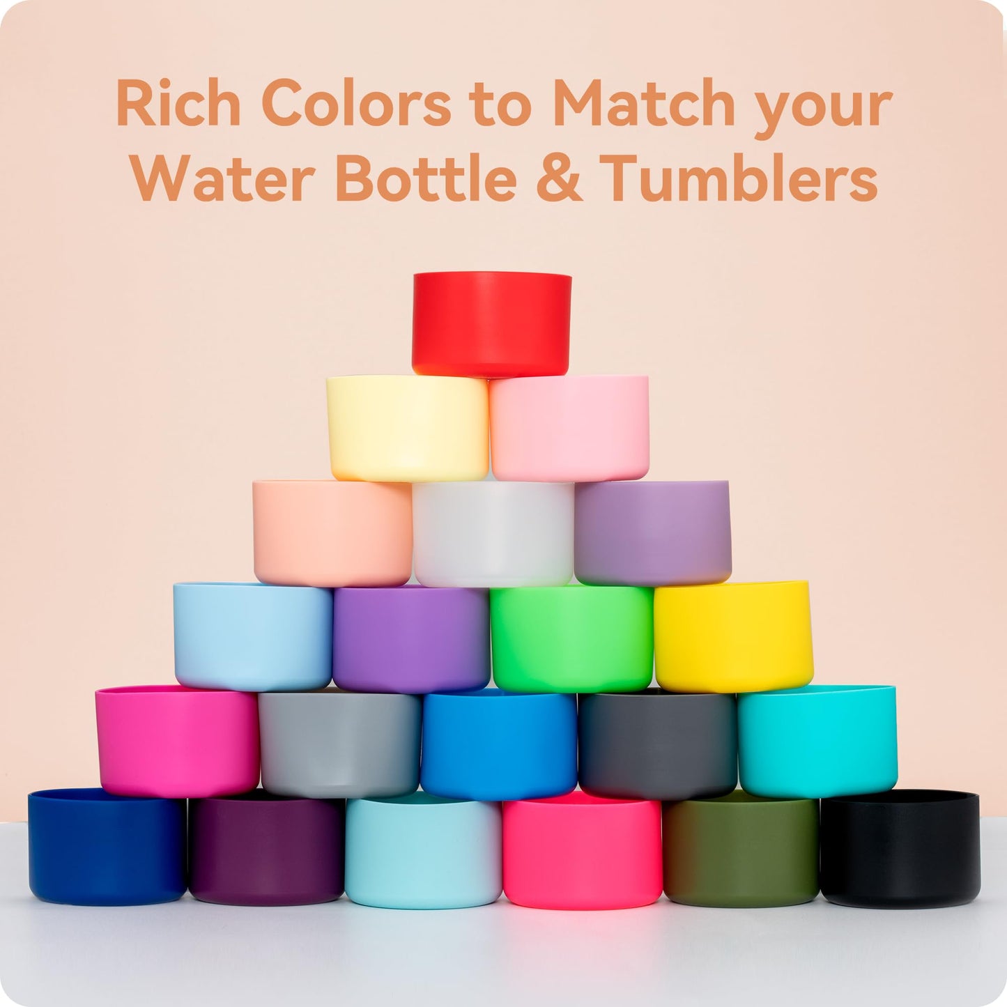 2Pack Silicone Boot Protector for Owala 24/40oz Travel Tumbler, 12oz Bottle