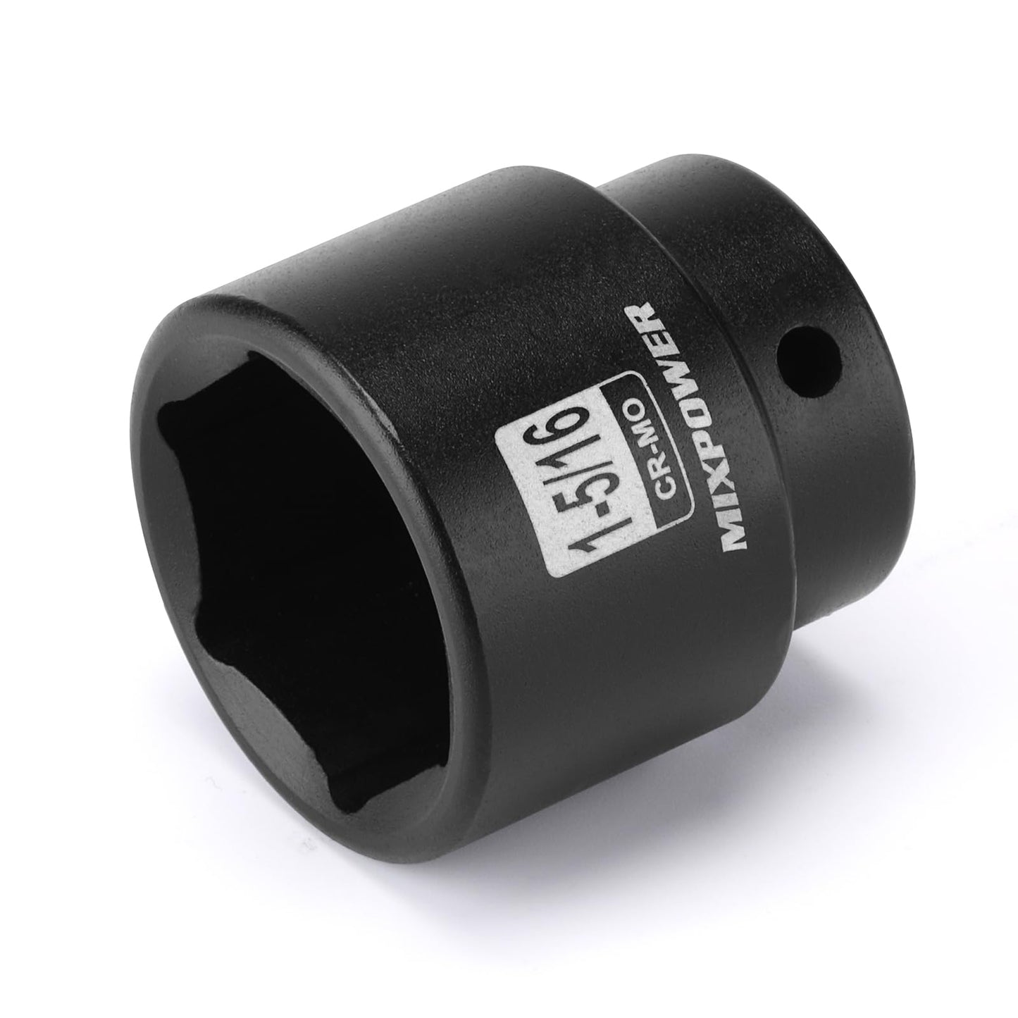 MIXPOWER 1/2" Drive Shallow Impact Socket, CR-MO, 1-5/16", 6 Point, Radius Corner Design, Axle Nut Impact Grade Socket for Easy Removal