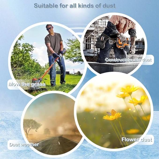 Amonanak Respirator Mask with 2097 Filters, Paint Mask Reusable Welding Face Respirator Mask 2 pack