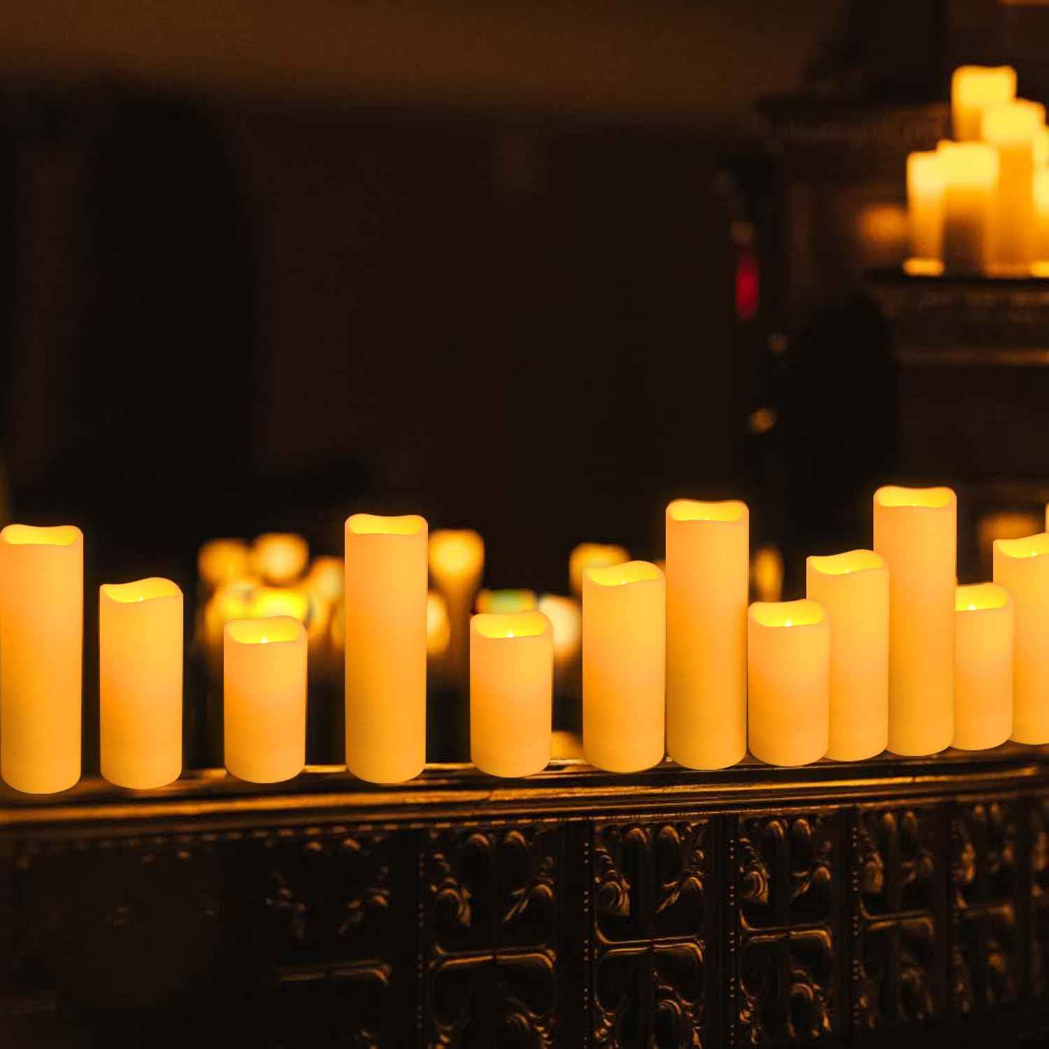 24-Pack Remote Control LED Flameless Candles - 3D Flame Timer Candles for Home, Weddings & Holidays