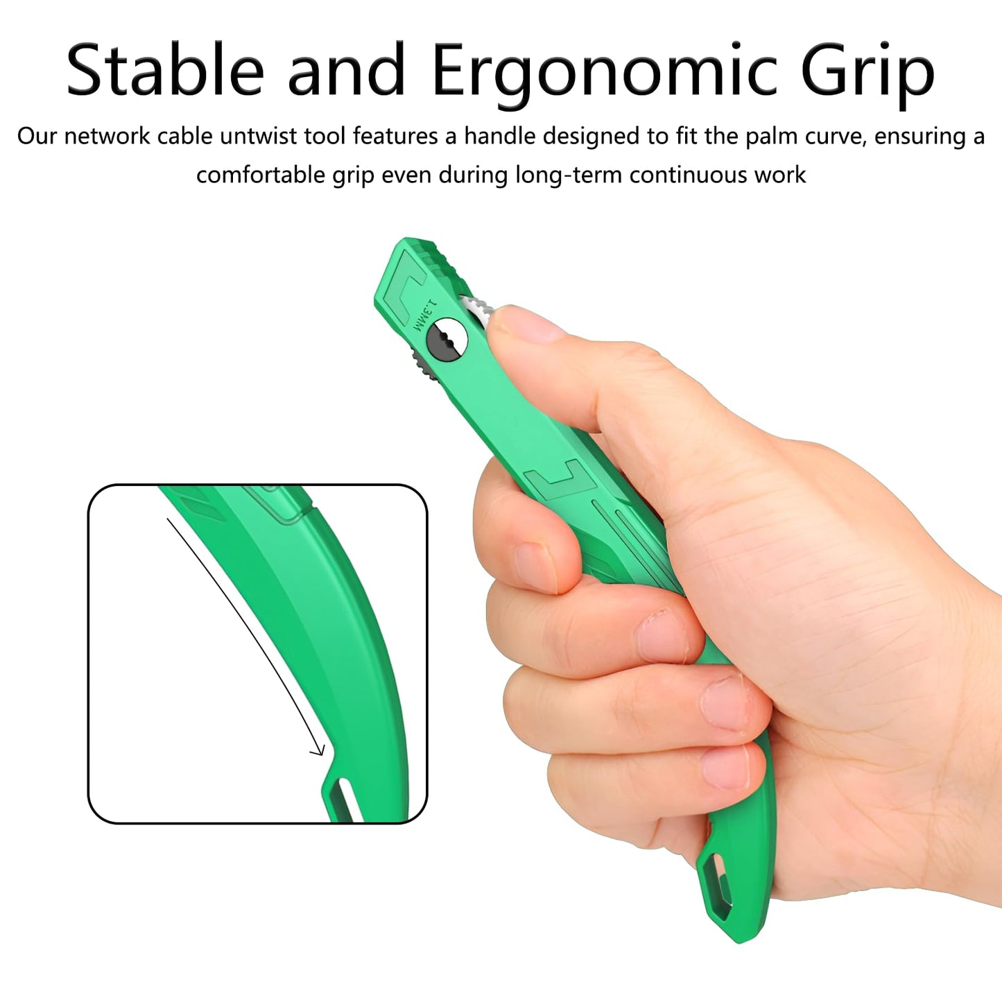 Wire Straightener & Untwist Tool for 1.3mm Crystal Network Cables – Efficient Cable Comb and Wires Pair Separator