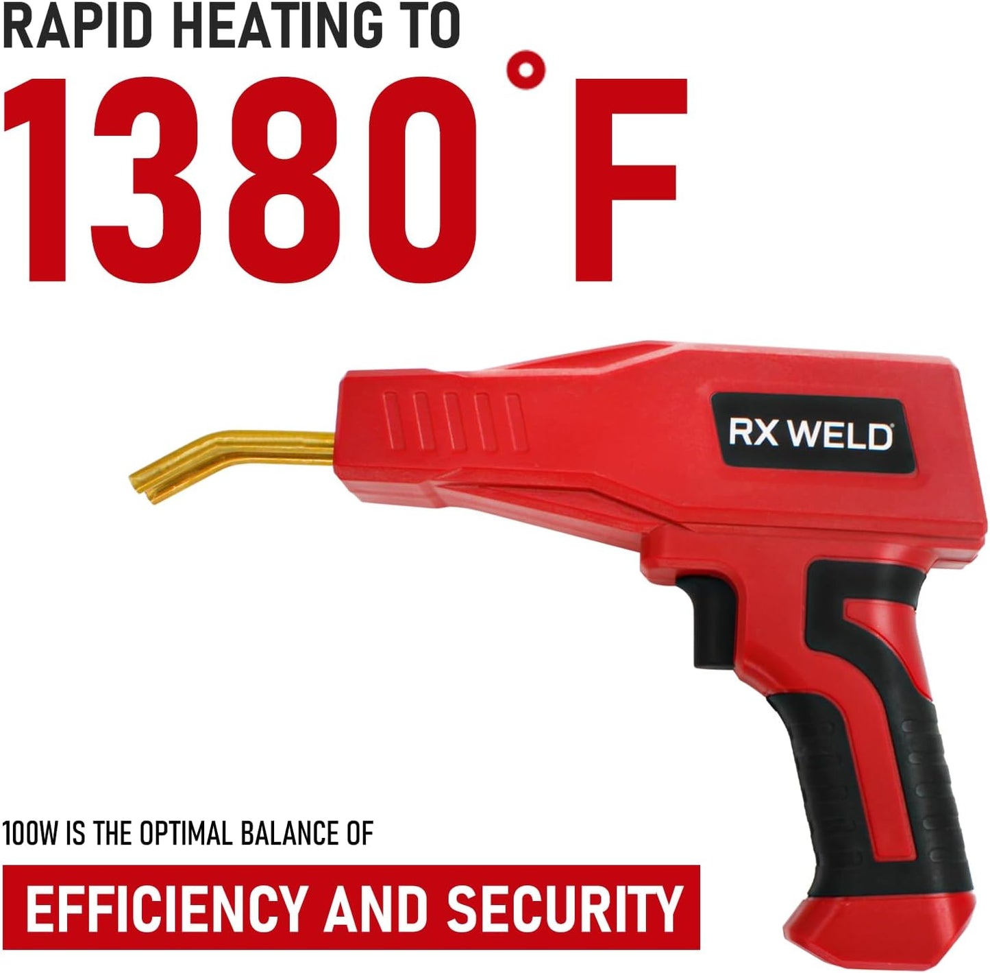 RX WELD 2-in-1 Plastic Welder Kit - 1000PCS Hot Stapler for Car Bumper & Toy Repairs