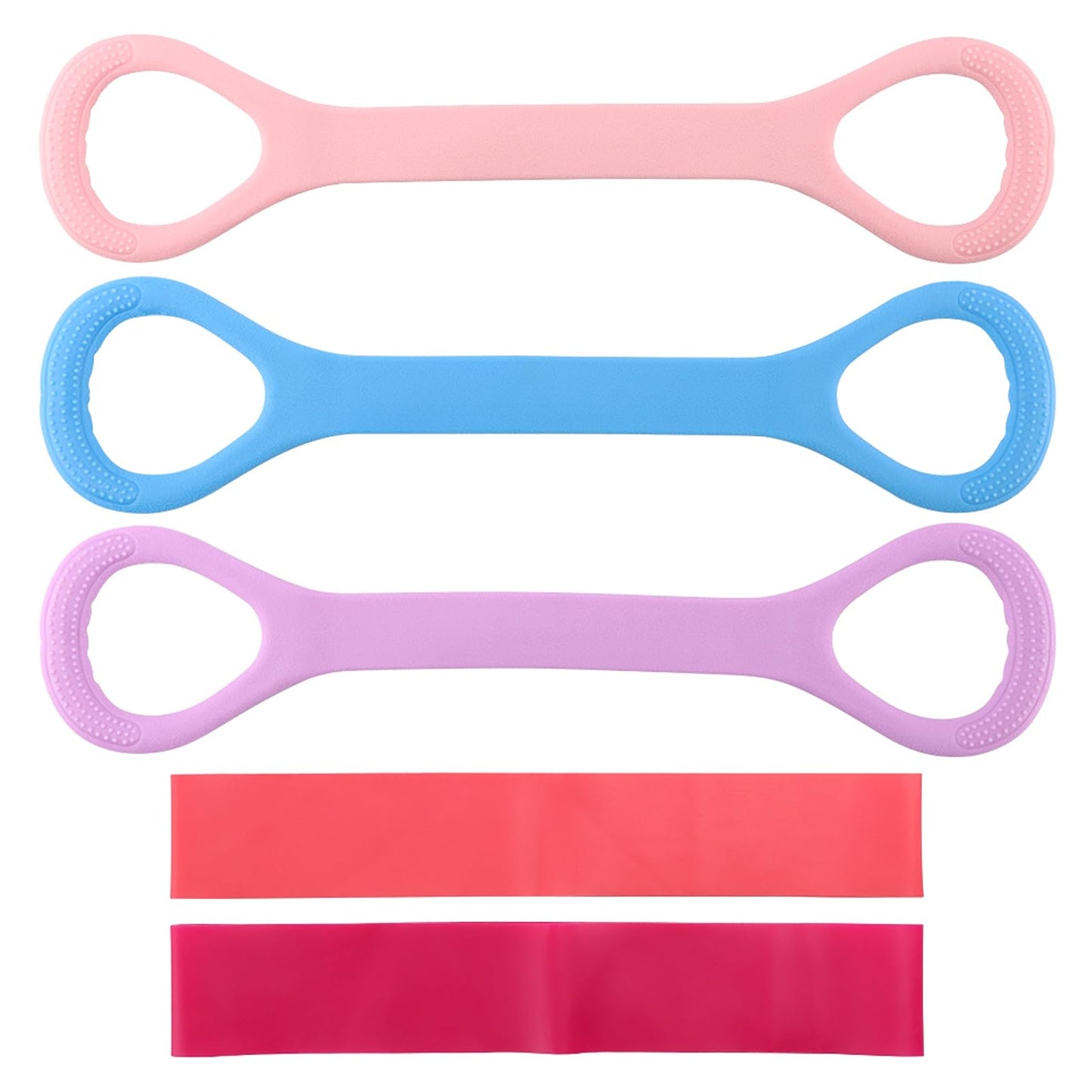 Figure 8 Resistance Band, Elastic Exercice Loop Bands, Fitness Elastic Rope, Execrise Workout for Arm, Back, Chest, Yoga, Pilates Stretching Equipment(Color:Colorful)