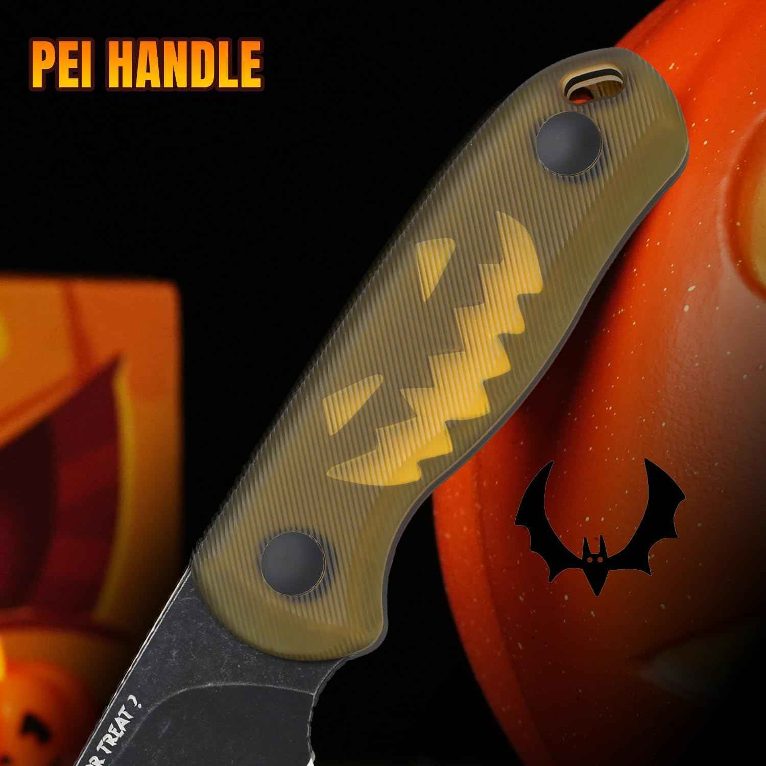 Kizer Drop Bear EDC Fixed Blade Knife - 2.57" 14C28N Blade, Yellow PEI Handle, Compact Survival Knife with Kydex Sheath