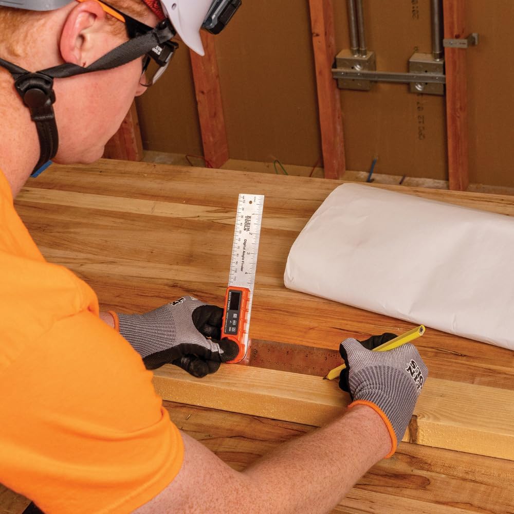 Digital Angle Finder by Klein Tools - Precision Miter Saw Protractor for Accurate Measurements