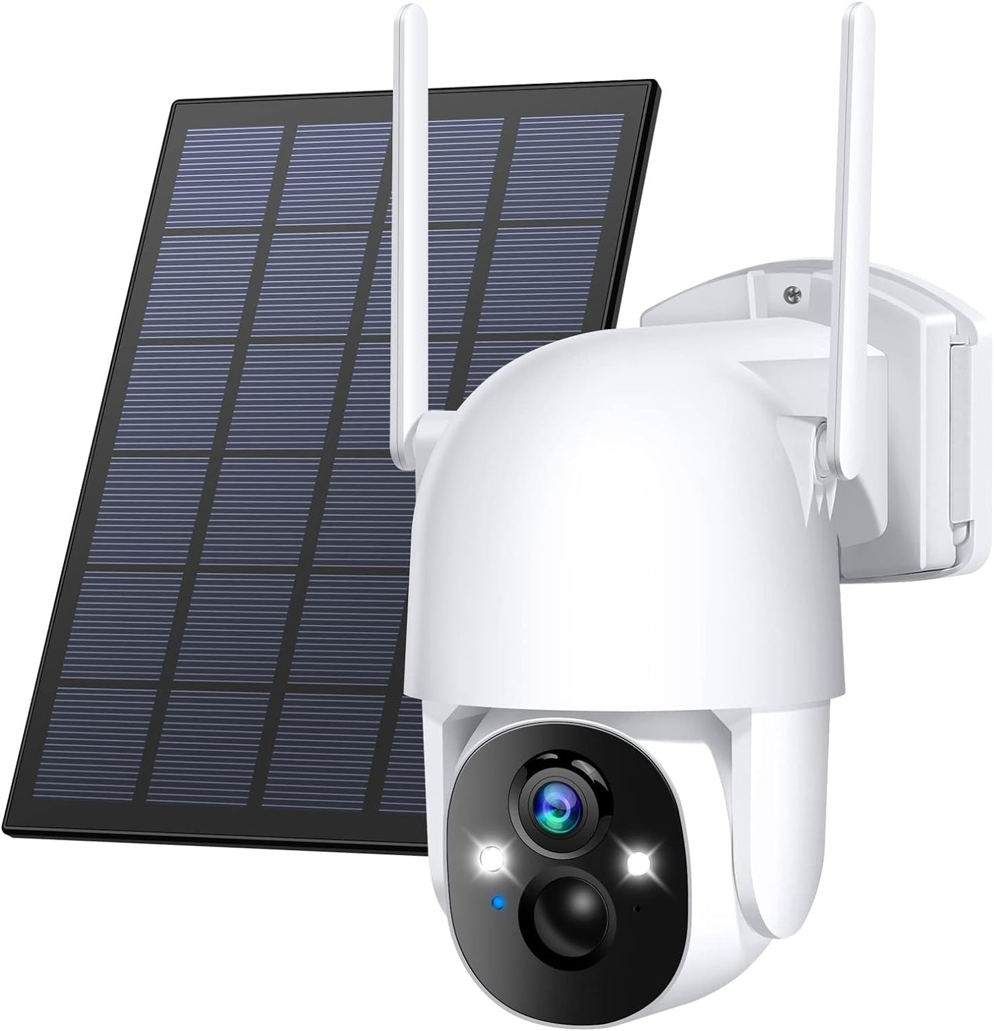 Wireless Solar Security Camera 3MP 2K FHD - 355° PTZ, Spotlight, Motion Detection, Color Night Vision