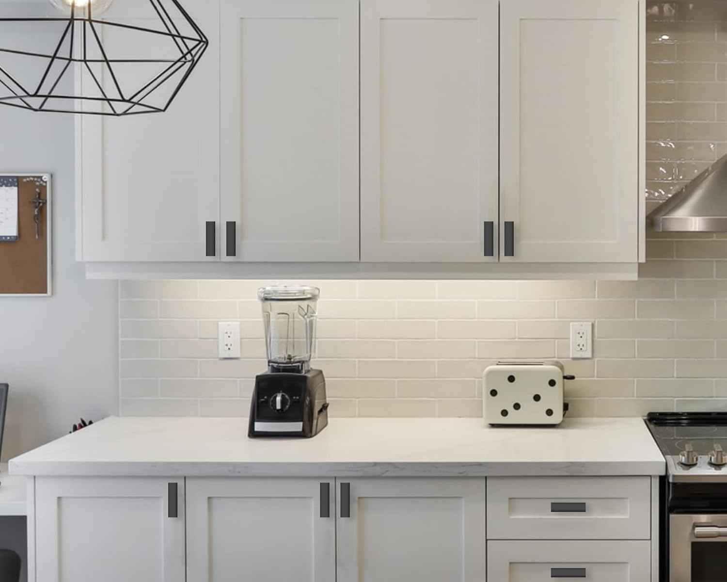 30 Pack Matte Black Kitchen Cabinet Knobs - Stylish Zinc Drawer Hardware for Dresser